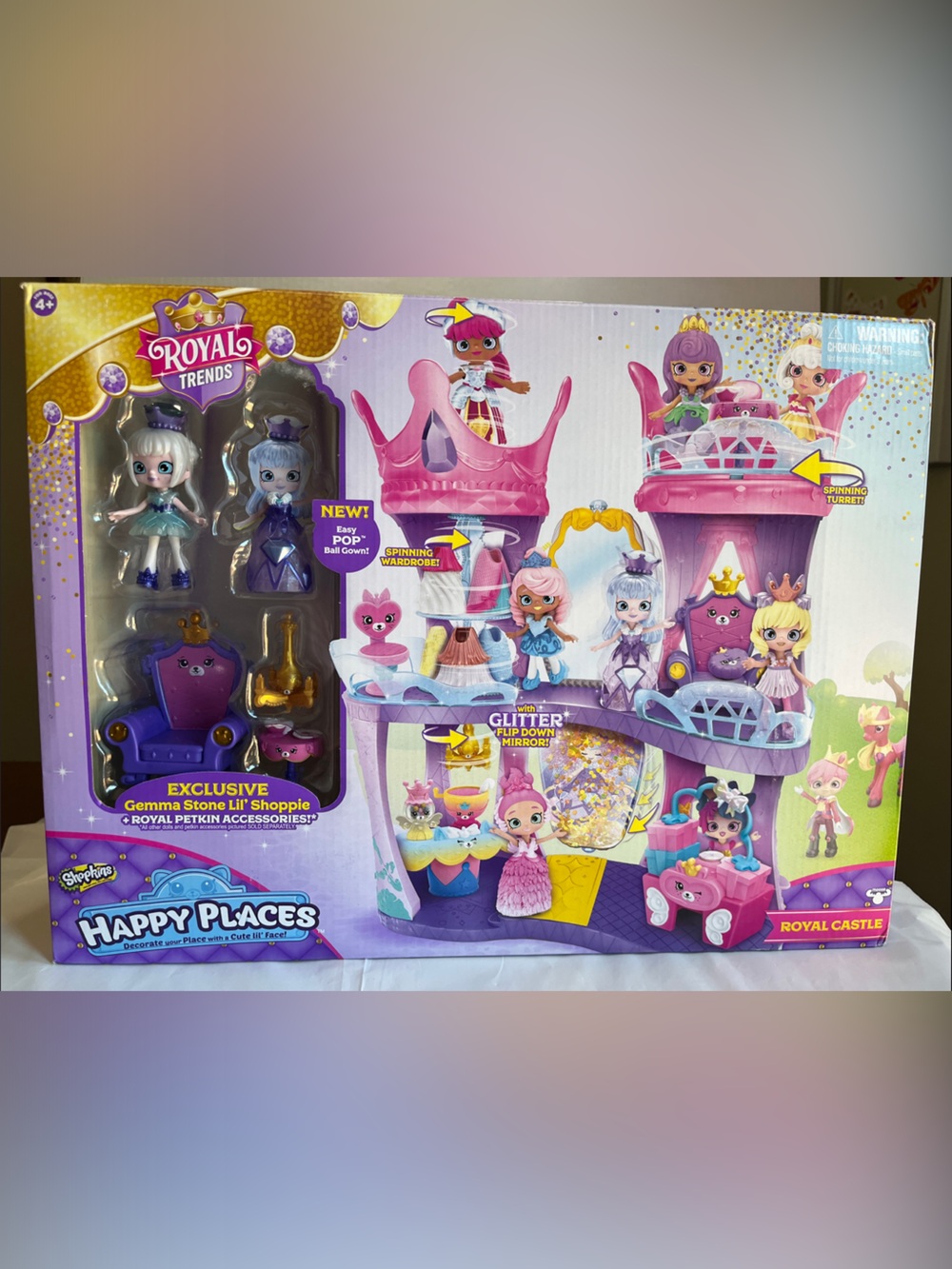 Shopkins Royal Trends Castle Playset - Pink, Purple, Gold